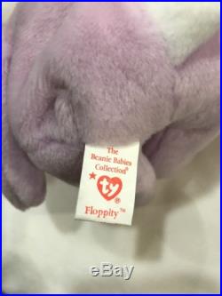 Very Rare TY Beanie Baby Floppity, Several Defects & Errors, 1996