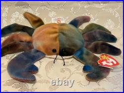 Very Rare Ty Beanie Babies Claude the Crab with tag errors