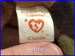 Very Rare Ty Beanie Babies Claude the Crab with tag errors