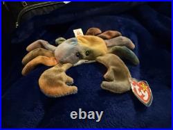 Very Rare Ty Beanie Babies Claude the Crab with tag errors