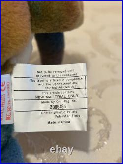 Very Rare Ty Beanie Babies Claude the Crab with tag errors