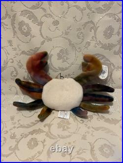 Very Rare Ty Beanie Babies Claude the Crab with tag errors