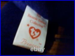 Very Rare Ty Beanie Babies Princess Diana Bear (1st Edition No Space On Tag)1997