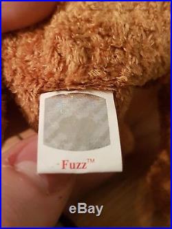 Very Rare Ty Beanie Baby Fuzz WITH Date ERRORS and Misspelling on tag