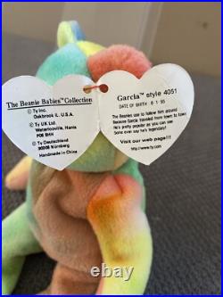 Very Rare Ty Beanie Baby Garcia. 1993 PVC Many Errors MINT condition. Retired