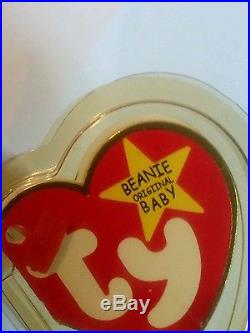 Very Rare Ty Valentino beanie baby misspelled tag and PVC pellets
