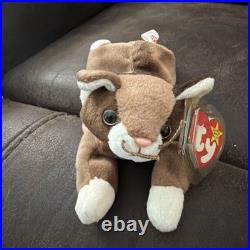 Very Rare Vintage Retired Ty Beanie Baby Pounce 1997 PVC Pellets Tag Errors
