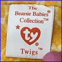 Vintage 1995 TY Beanie Baby TWIGS Giraffe Stuffed Animal NEW WITH TAGS RARE