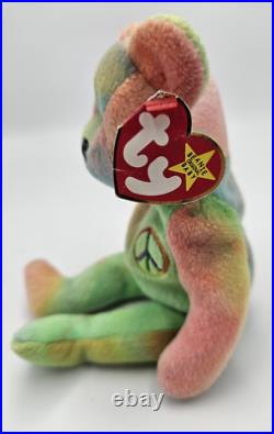 Vintage 1996 Peace Beanie Baby, 1st Edition Very Rare Errors and Misspellings