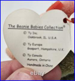 Vintage 1996 Peace Beanie Baby, 1st Edition Very Rare Errors and Misspellings