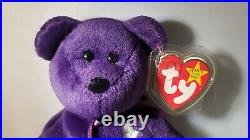 Vintage 1997 Extremely Rare Ty Beanie Baby Princess Diana Purple Bear ERRORS