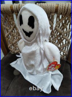 Vintage 1999 SHEETS the Ghost TY Halloween Beanie Baby With RARE ERROR Vintage 1999 SHEETS the Ghost TY Halloween Beanie Baby With RARE ERROR