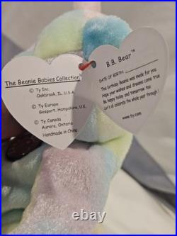 Vintage B. B. Bear Beanie Baby With Rare Tag Error