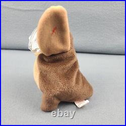 Vintage Beanie Baby Ty Hoot The Bird 1995 Brown Retired Rare With Tag Errors