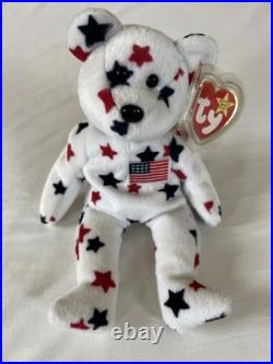 Vintage RARE ERROR BEANIE BABY Glory The Bear 1997 BIRTHDATE 1998 474 TUSH TAG