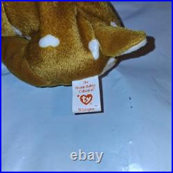 Vintage RARE Ty Beanie Baby Whisper Original P. E. Pellets 1997/1998 TAG ERRORS