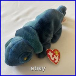 Vintage Rare 1997 Error TY Beanie Babies Blue Rainbow Chameleon not Iggy