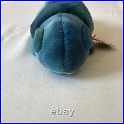 Vintage Rare 1997 Error TY Beanie Babies Blue Rainbow Chameleon not Iggy