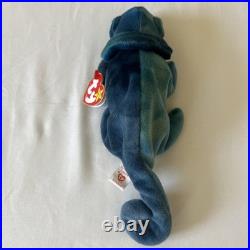 Vintage Rare 1997 Error TY Beanie Babies Blue Rainbow Chameleon not Iggy