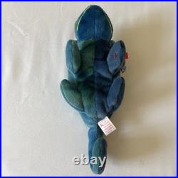 Vintage Rare 1997 Error TY Beanie Babies Blue Rainbow Chameleon not Iggy