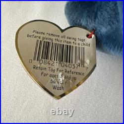 Vintage Rare 1997 Error TY Beanie Babies Blue Rainbow Chameleon not Iggy