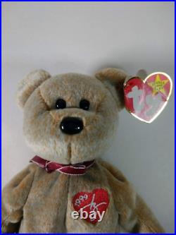 Vintage Rare TY 1999 Signature Bear Beanie Baby (with tag errors)