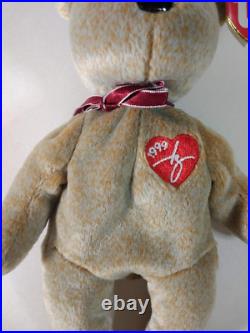 Vintage Rare TY 1999 Signature Bear Beanie Baby (with tag errors)