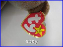 Vintage Rare TY 1999 Signature Bear Beanie Baby (with tag errors)