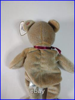Vintage Rare TY 1999 Signature Bear Beanie Baby (with tag errors)