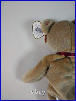 Vintage Rare TY 1999 Signature Bear Beanie Baby (with tag errors)