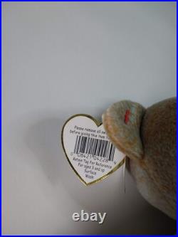 Vintage Rare TY 1999 Signature Bear Beanie Baby (with tag errors)