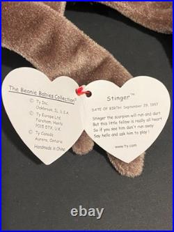 Vintage TY Beanie Babies Collection 1997 Stinger Rare Consumer Tag NWMT