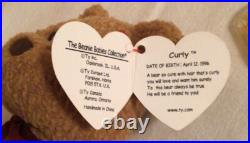 Vtg 1996 Ty Beanie Baby Curly Rare/Retired Multiple Errors 4052 Plush Toy