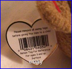 Vtg 1996 Ty Beanie Baby Curly Rare/Retired Multiple Errors 4052 Plush Toy