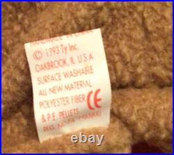 Vtg 1996 Ty Beanie Baby Curly Rare/Retired Multiple Errors 4052 Plush Toy