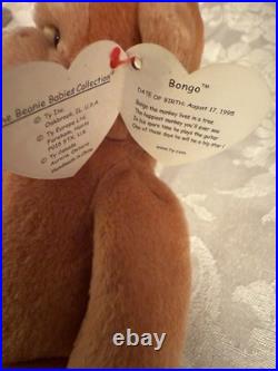 Vtg Ty Beanie Baby Lot 5 Rare Early Star Tags BLACK Tush Tags PVC