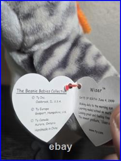 Wise, Wiser, Smartest the Owl Class of 98, 99, 03 TY Beanie Baby RARE Tag Errors Wise, Wiser, Smartest the Owl Class of 98, 99, 03 TY Beanie Baby RARE Tag Errors