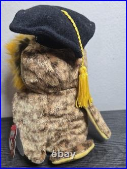 Wise, Wiser, Smartest the Owl Class of 98, 99, 03 TY Beanie Baby RARE Tag Errors