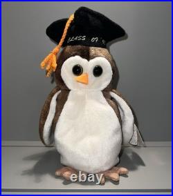 Wise the Owl Class of 1998 TY Beanie Baby RARE Tag & Manufacturing Error