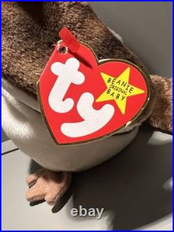 Wise the Owl Class of 1998 TY Beanie Baby RARE Tag & Manufacturing Error