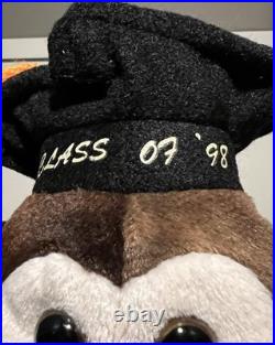 Wise the Owl Class of 1998 TY Beanie Baby RARE Tag & Manufacturing Error